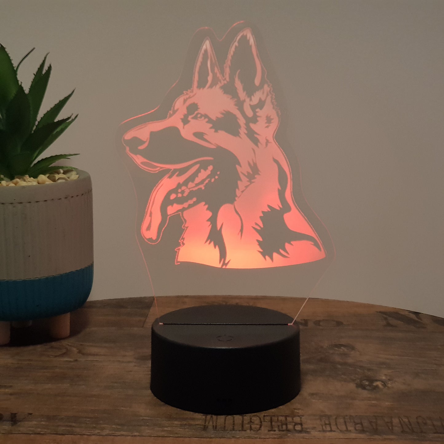 LED Lampe Schäferhund 1