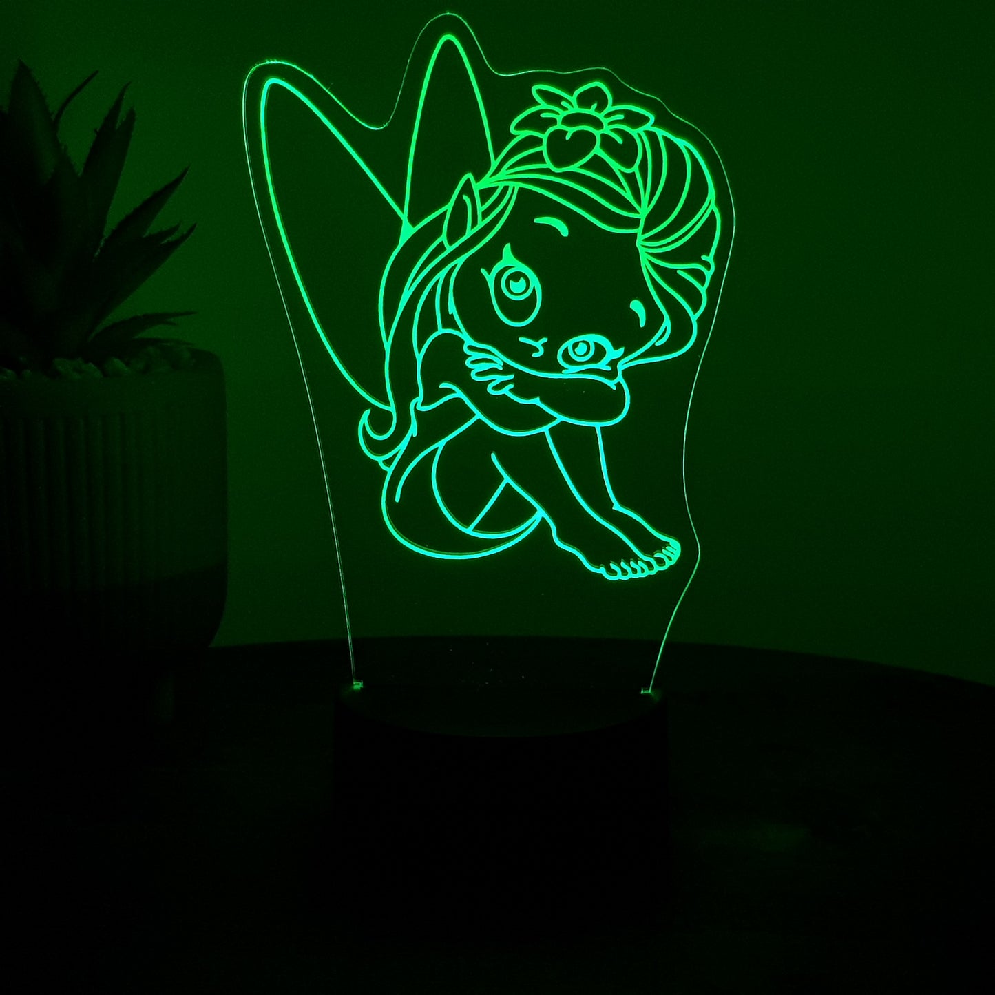 LED Lampe Fee sitzend