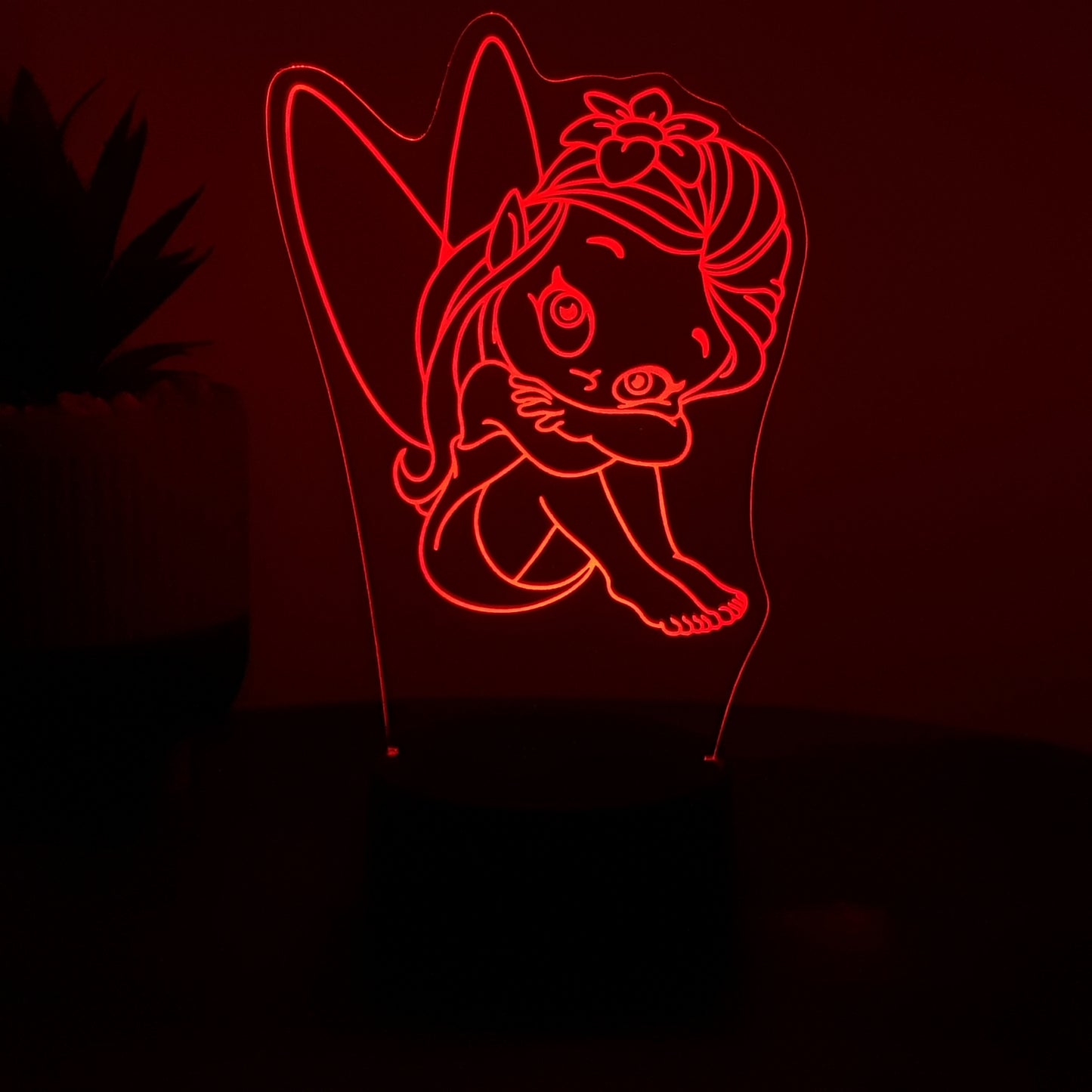LED Lampe Fee sitzend