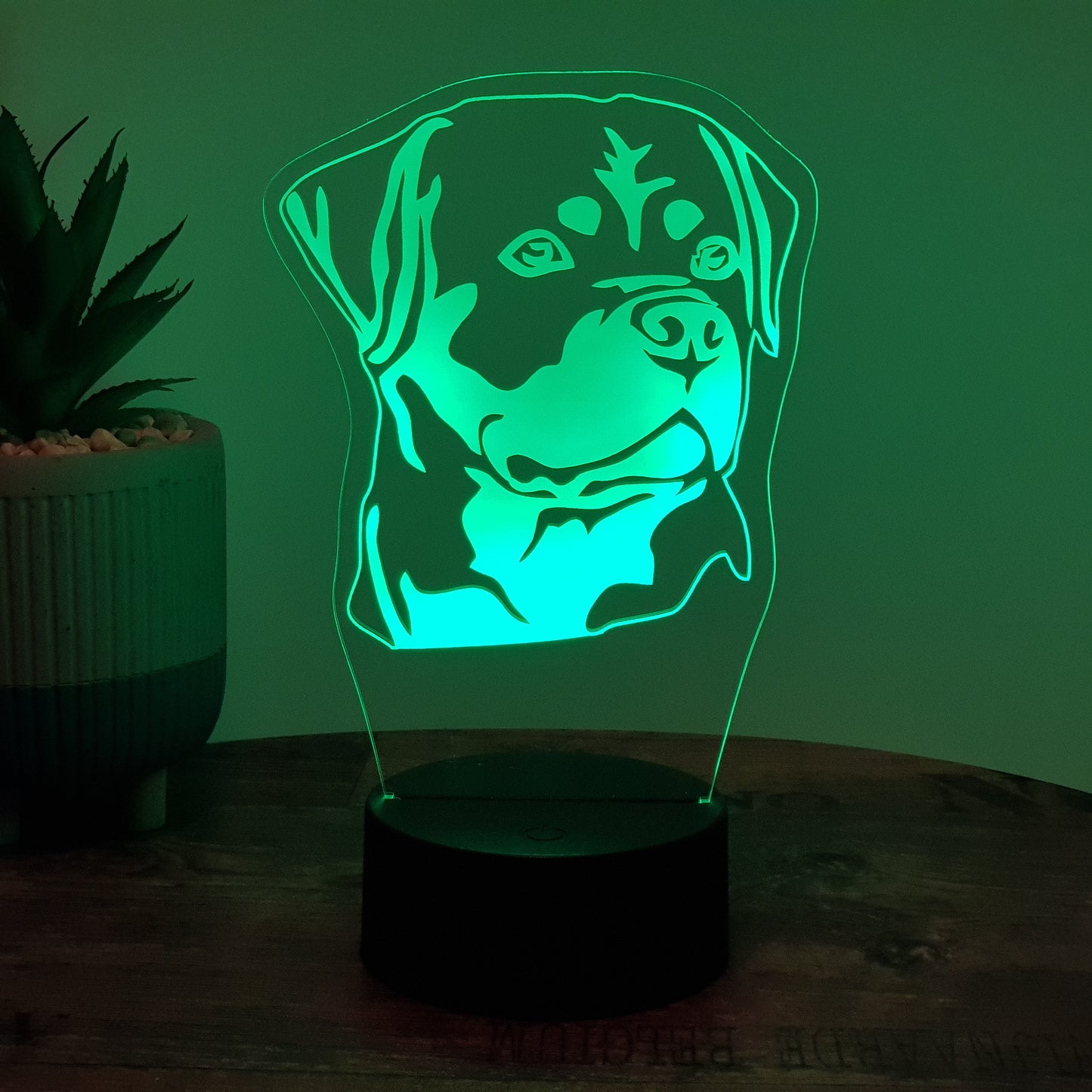 LED Lampe Hund Rottweiler