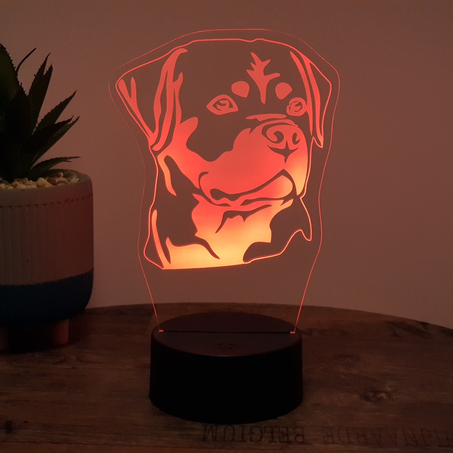 LED Lampe Hund Rottweiler