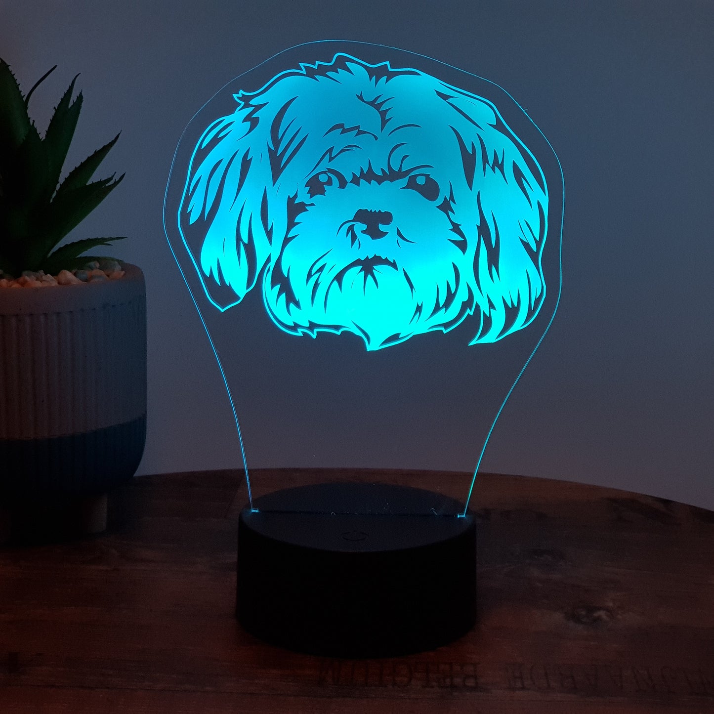 LED Lampe Hund Lahsa Apso