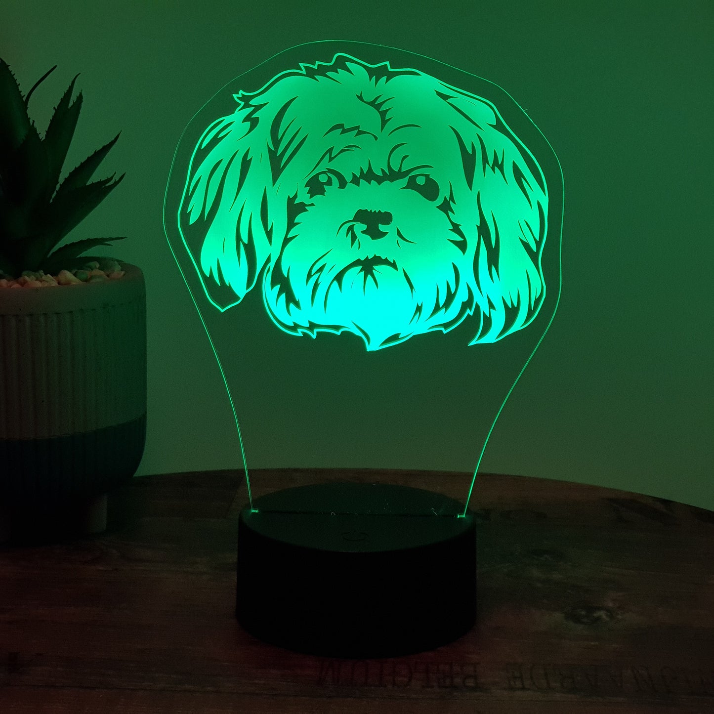 LED Lampe Hund Lahsa Apso