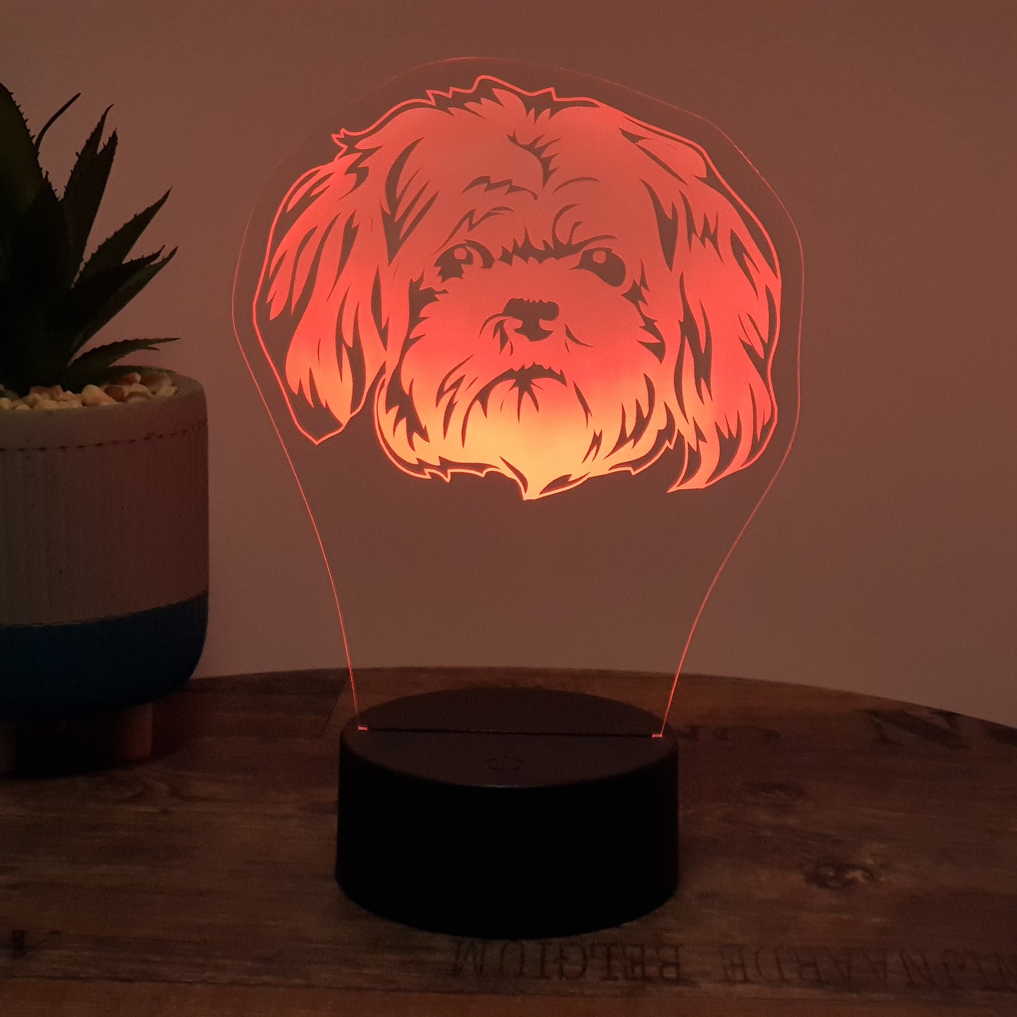 LED Lampe Hund Lahsa Apso