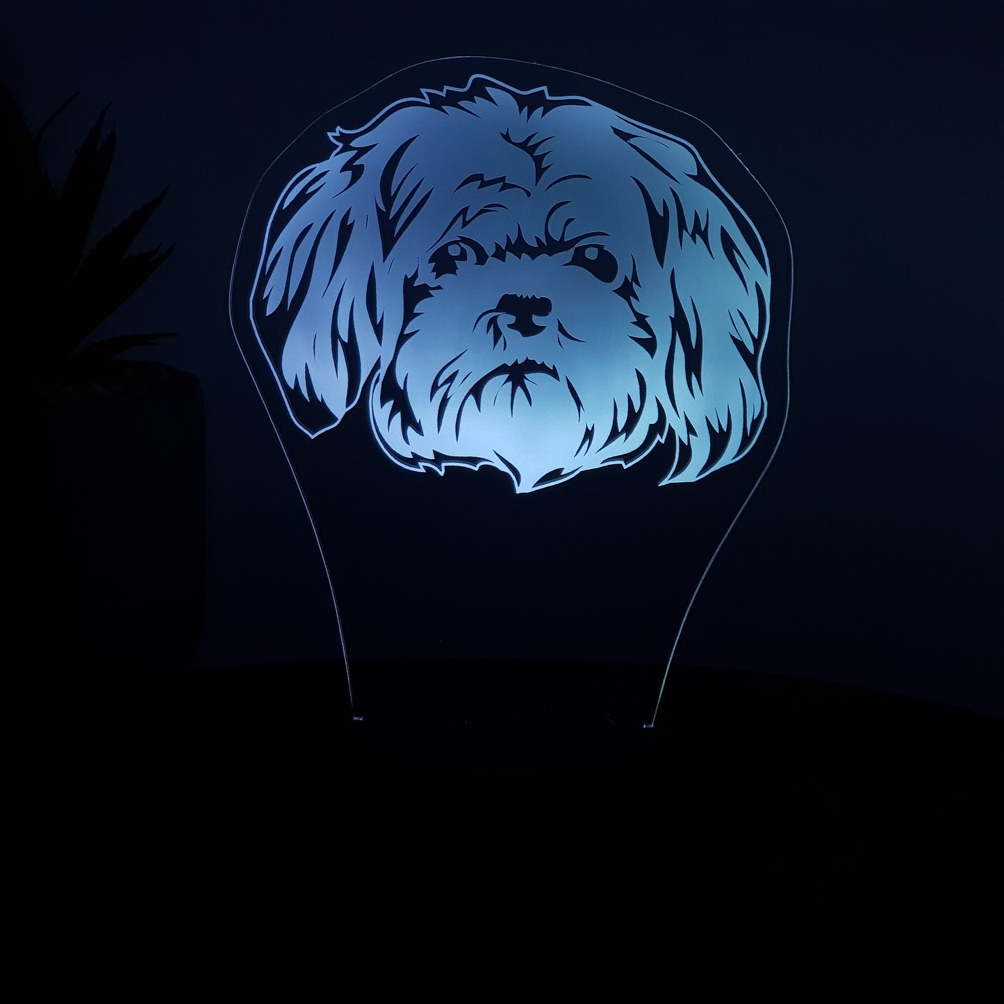 LED Lampe Hund Lahsa Apso