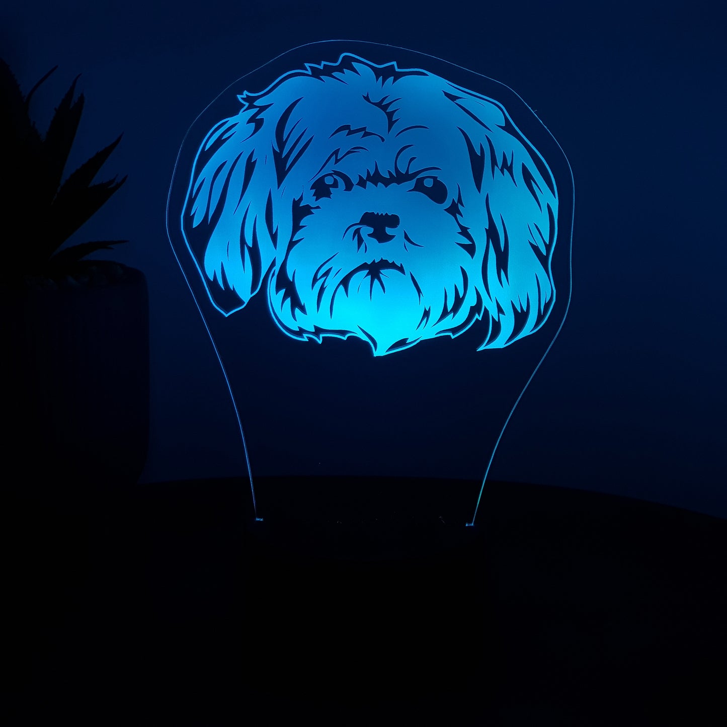 LED Lampe Hund Lahsa Apso