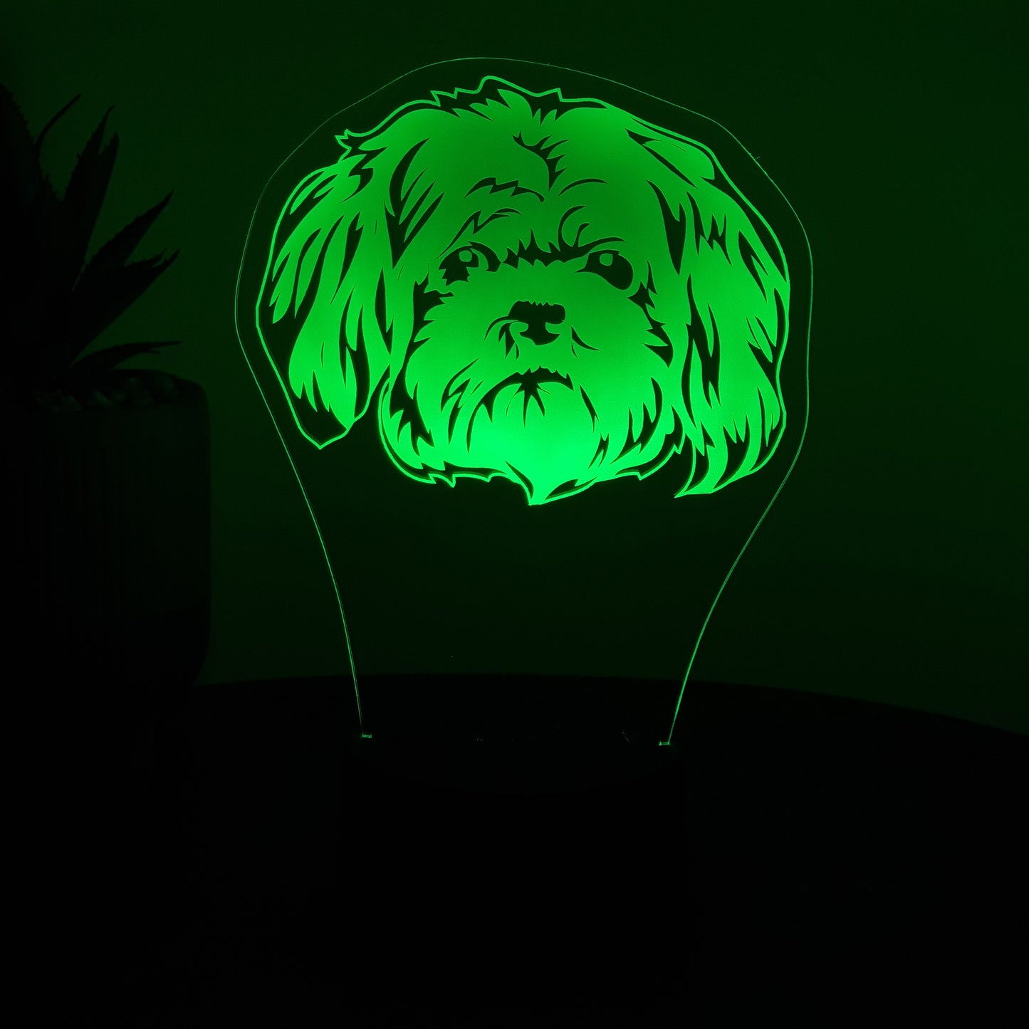 LED Lampe Hund Lahsa Apso