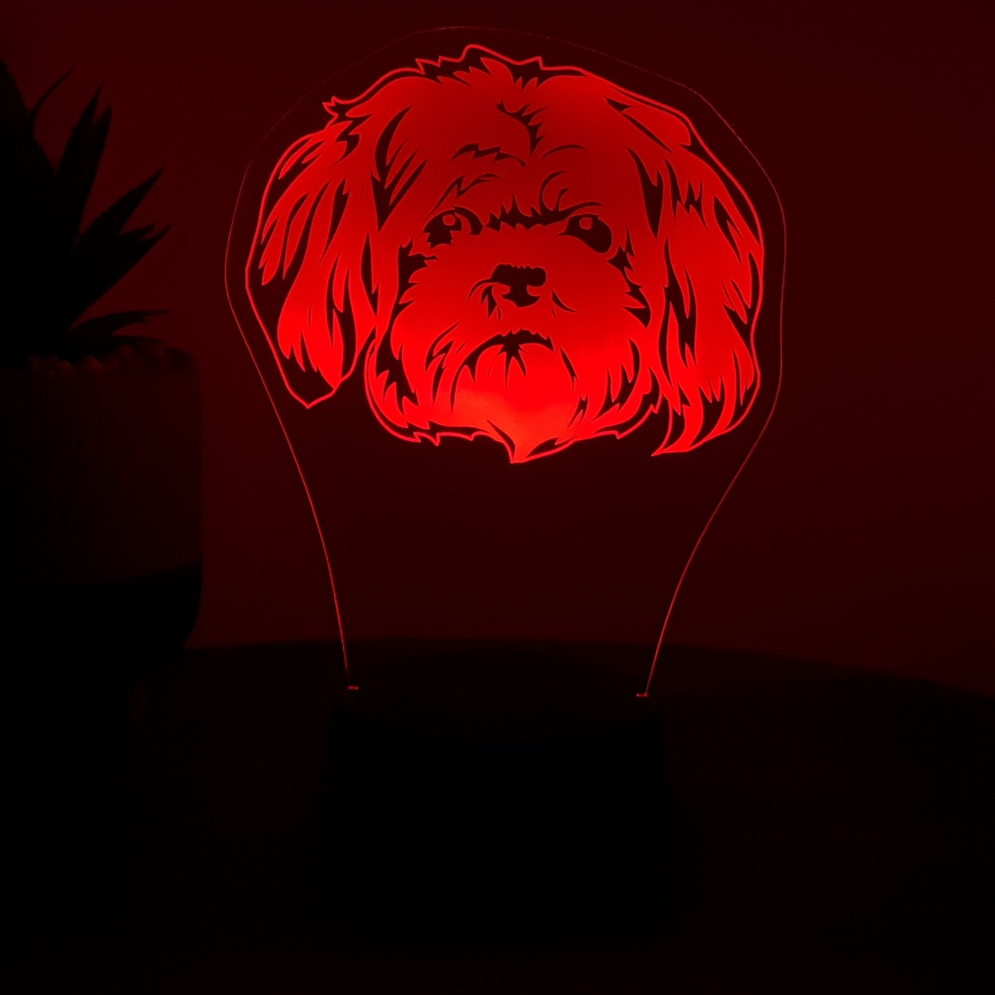 LED Lampe Hund Lahsa Apso
