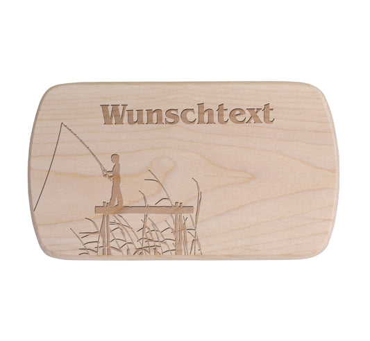 Ahorn Frühstücksbrettchen - Angler 1