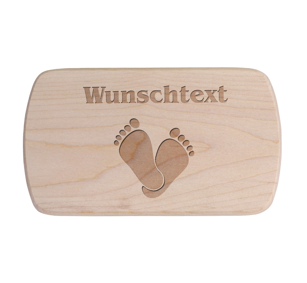 Ahorn Frühstücksbrettchen - Babyfüße