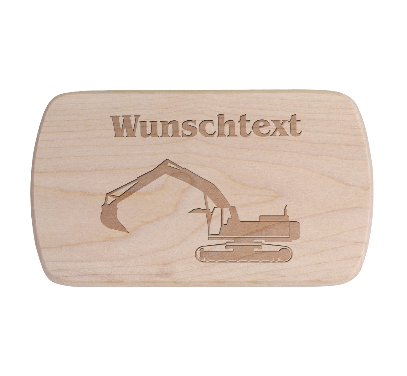 Ahorn Frühstücksbrettchen - Bagger