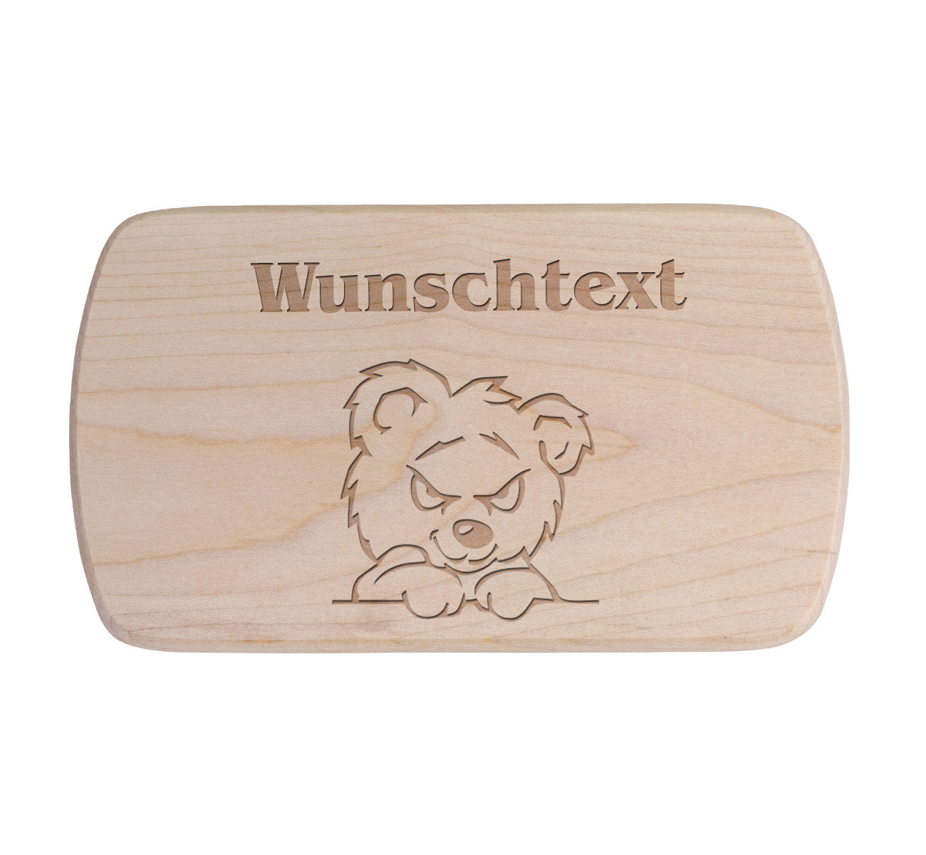 Ahorn Frühstücksbrettchen -  Böser Teddy