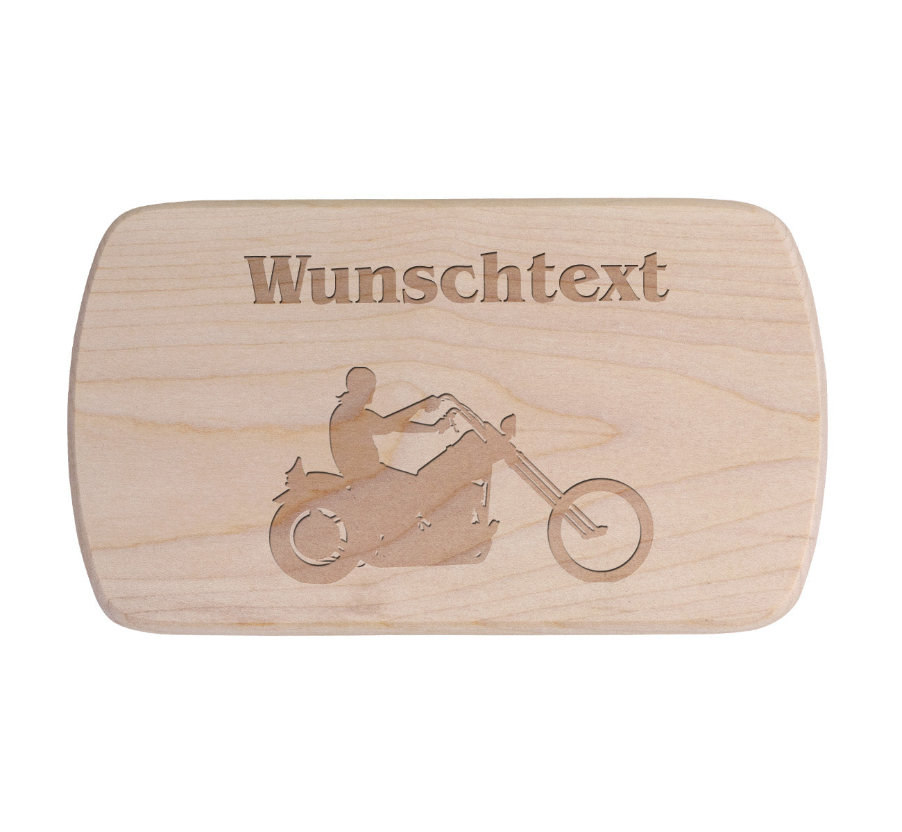 Ahorn Frühstücksbrettchen - Motorrad - Chopper 1