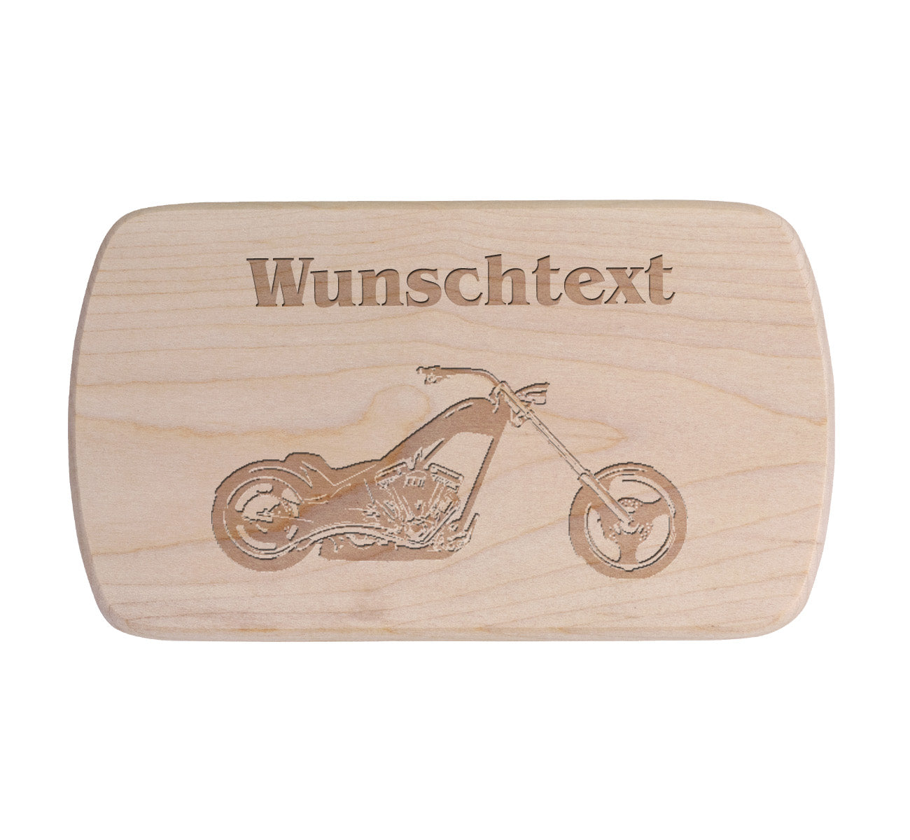 Ahorn Frühstücksbrettchen - Motorrad - Chopper 2