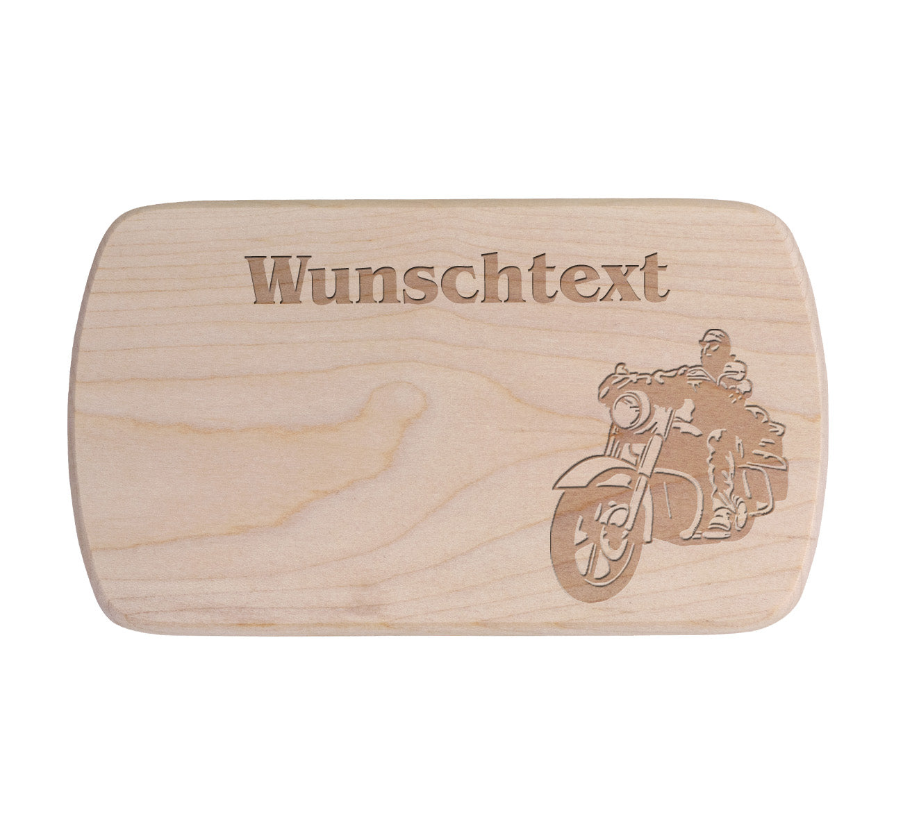 Ahorn Frühstücksbrettchen - Motorrad - Cruiser