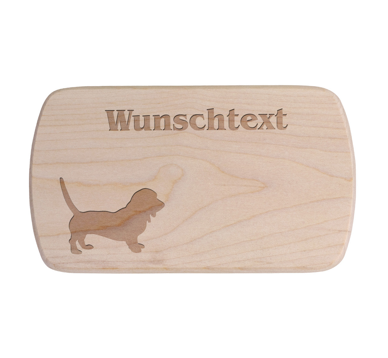 Ahorn Frühstücksbrettchen - Hund - Dackel