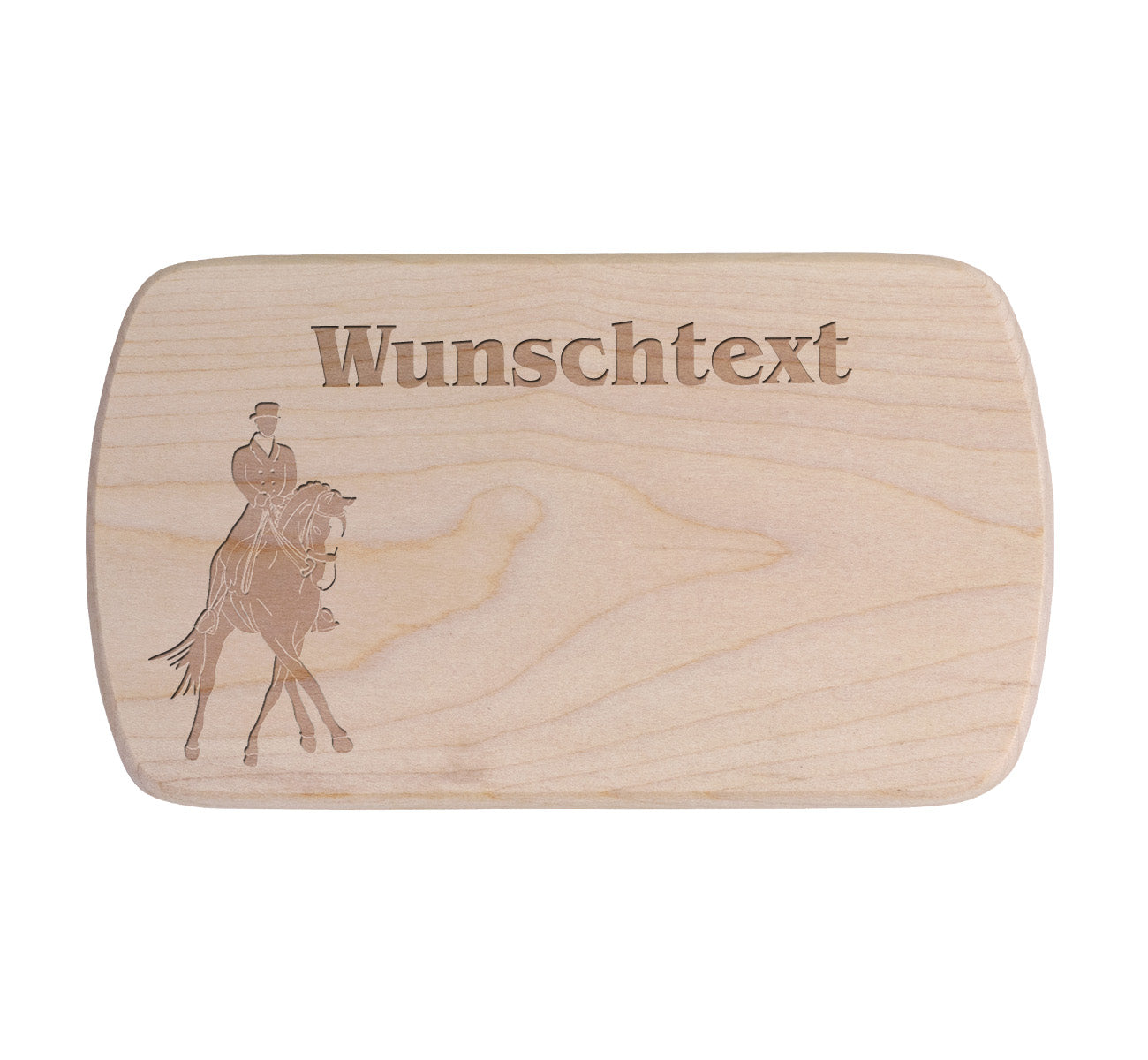Ahorn Frühstücksbrettchen - Pferd - Dressurreiter