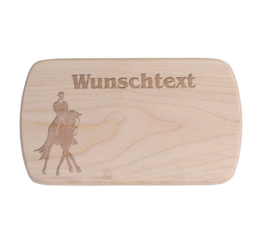 Ahorn Frühstücksbrettchen - Pferd - Dressurreiter