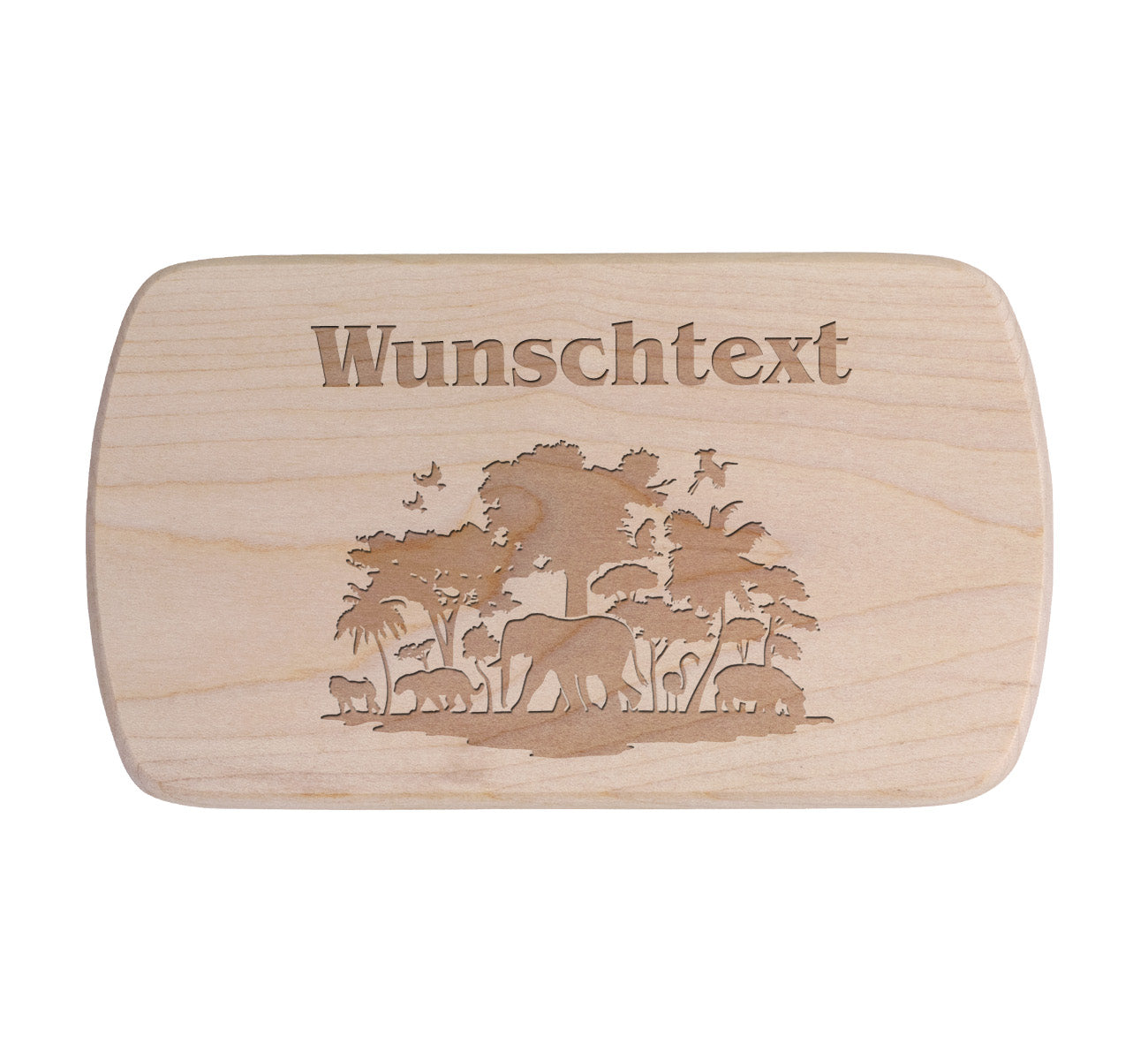 Ahorn Frühstücksbrettchen - Dschungel