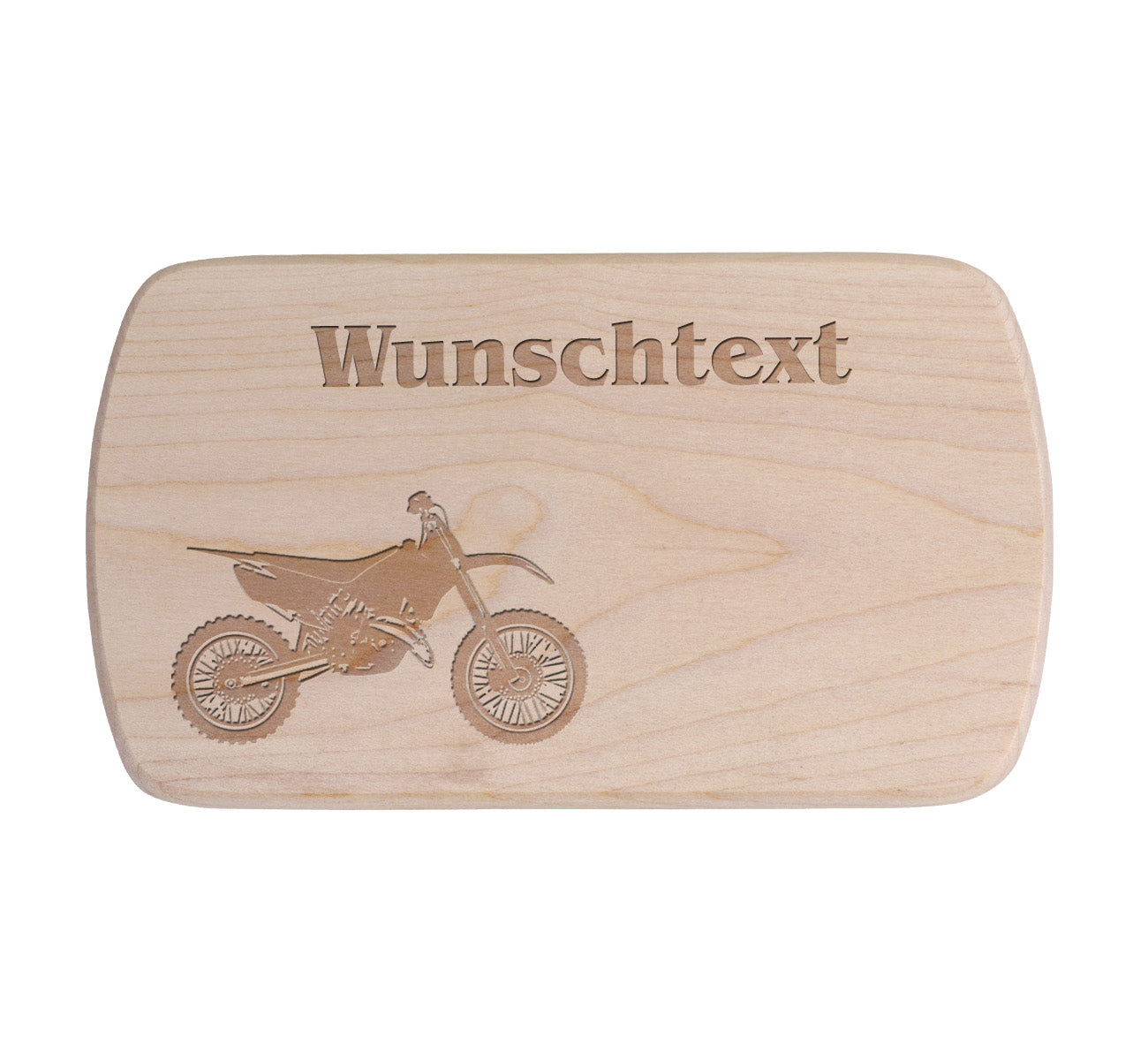 Ahorn Frühstücksbrettchen - Motorrad - Enduro