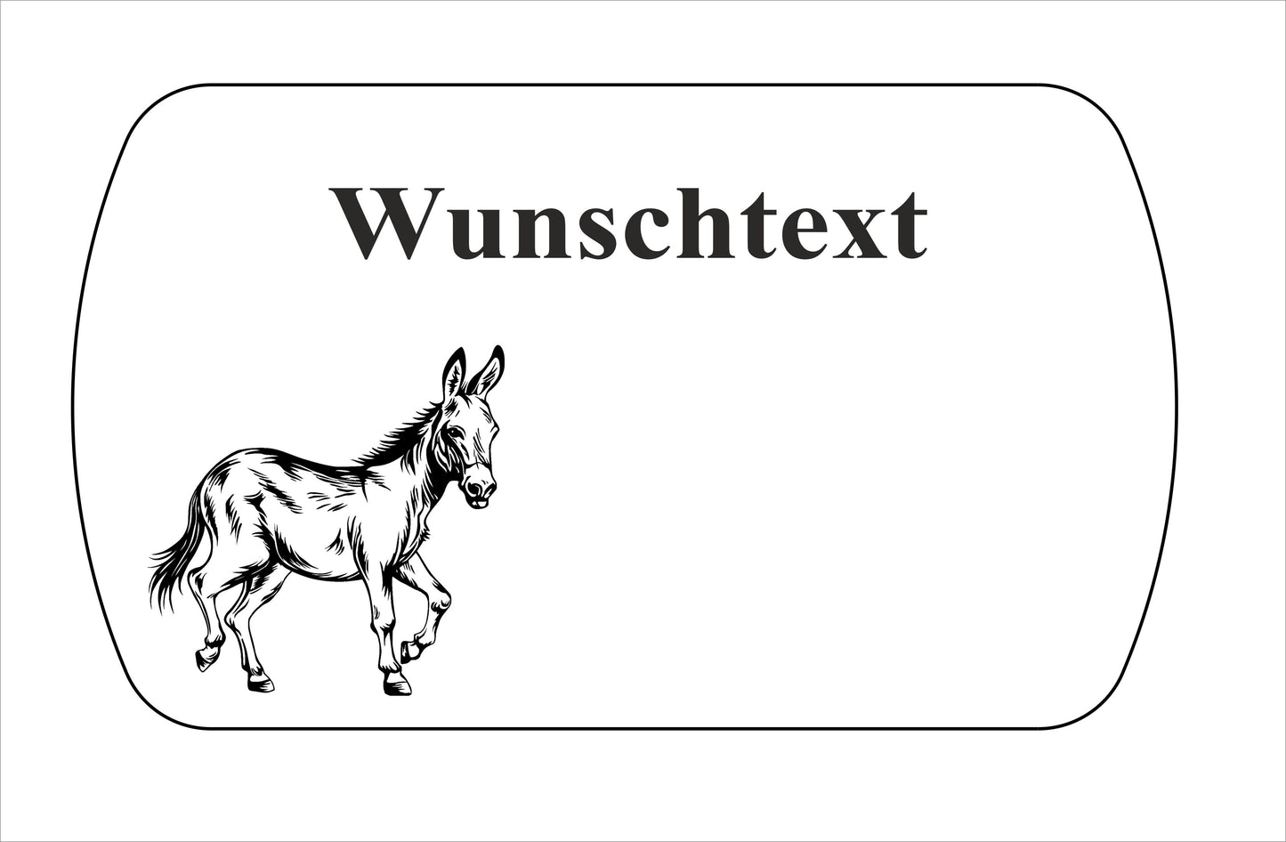 Ahorn Frühstücksbrettchen - Esel