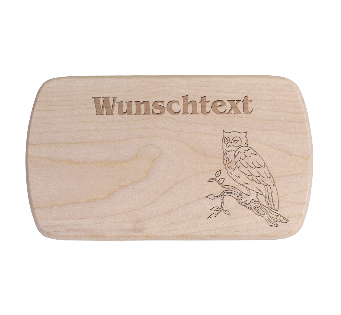 Ahorn Frühstücksbrettchen - Eule 1