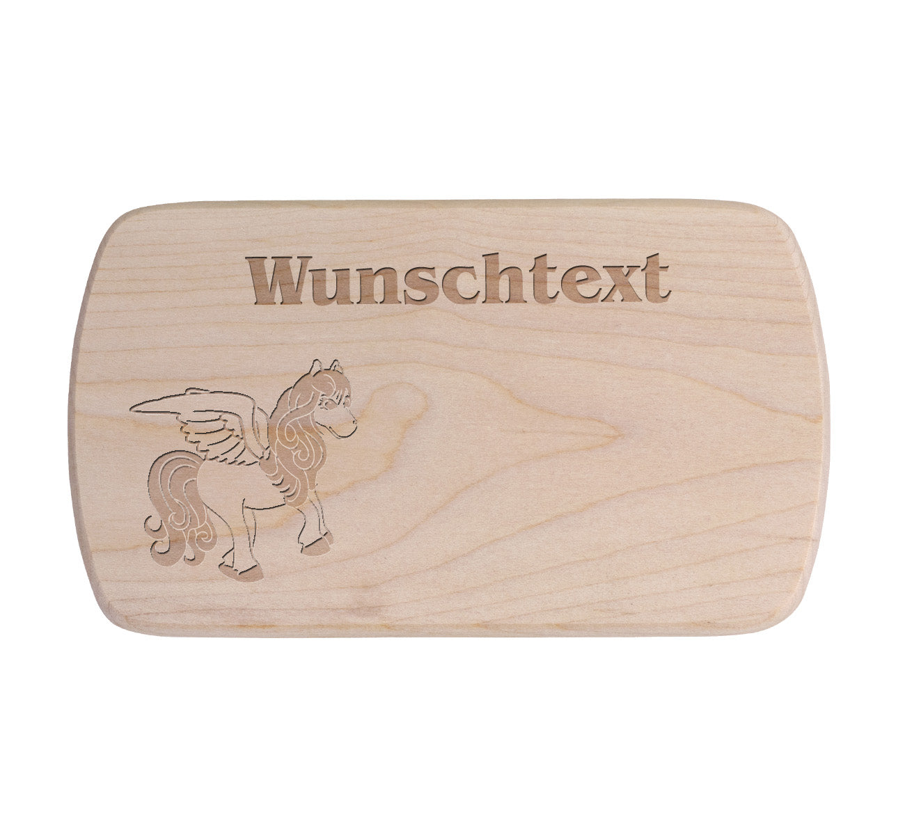 Ahorn Frühstücksbrettchen - Fliegendes Pony