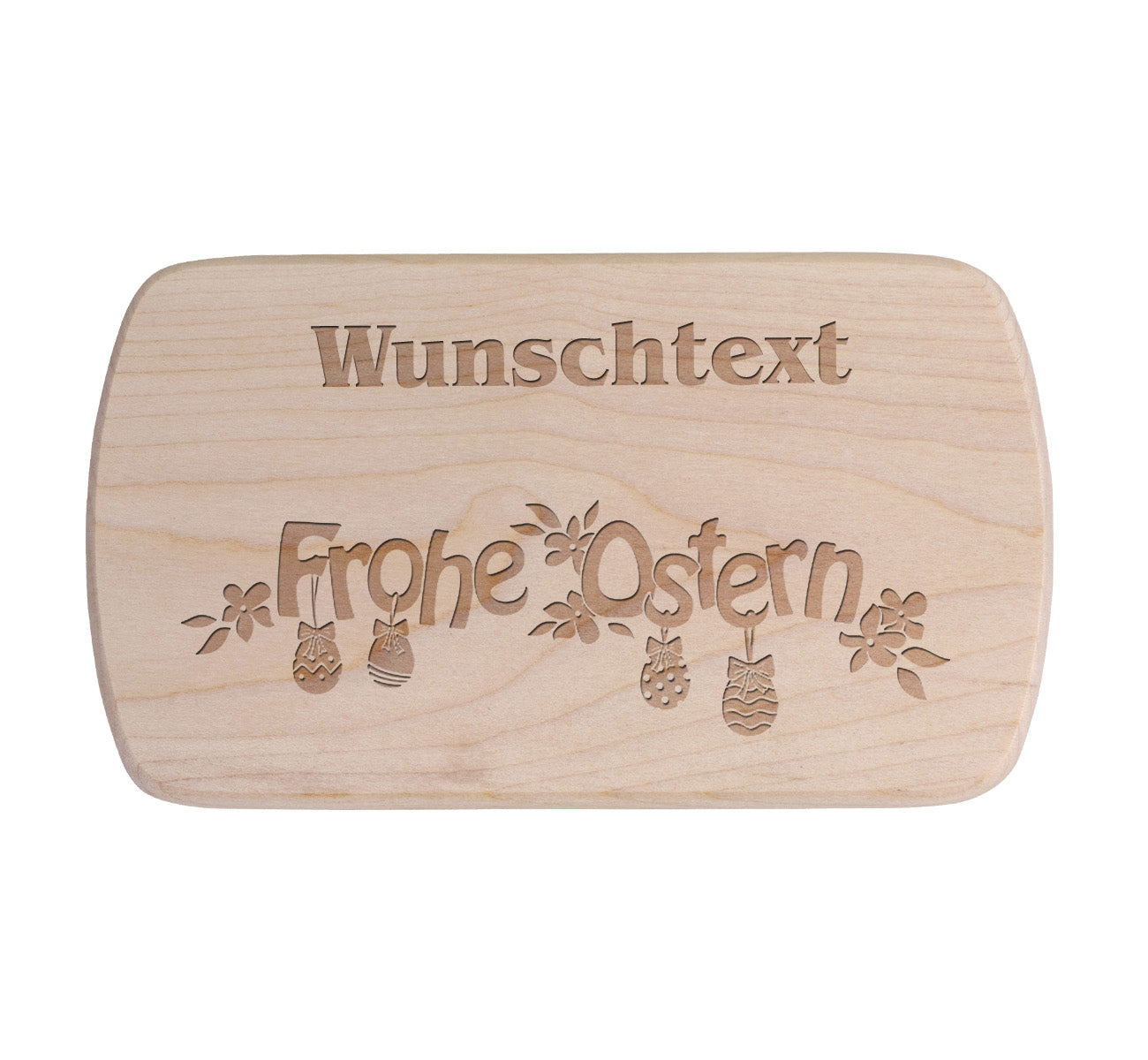 Ahorn Frühstücksbrettchen - Frohe Ostern 2