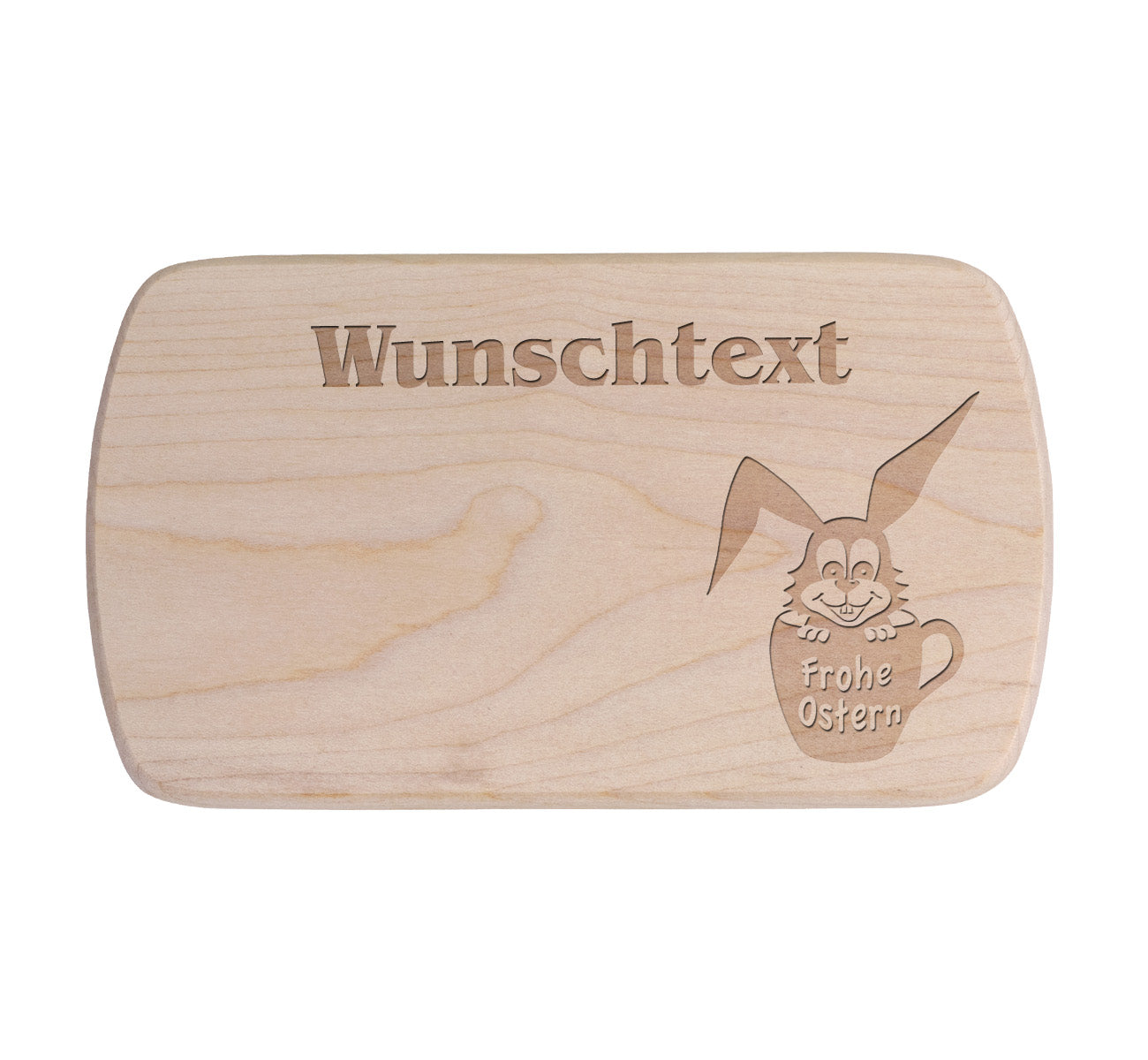 Ahorn Frühstücksbrettchen - Frohe Ostern