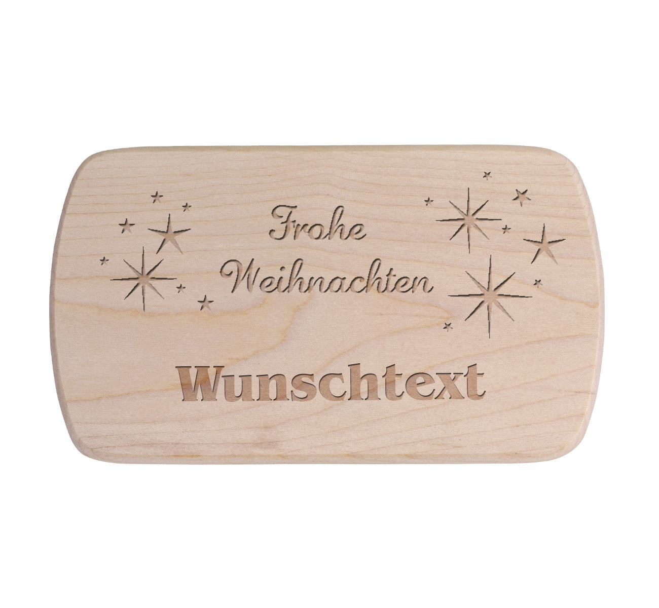 Ahorn Frühstücksbrettchen - Frohe Weihnachten