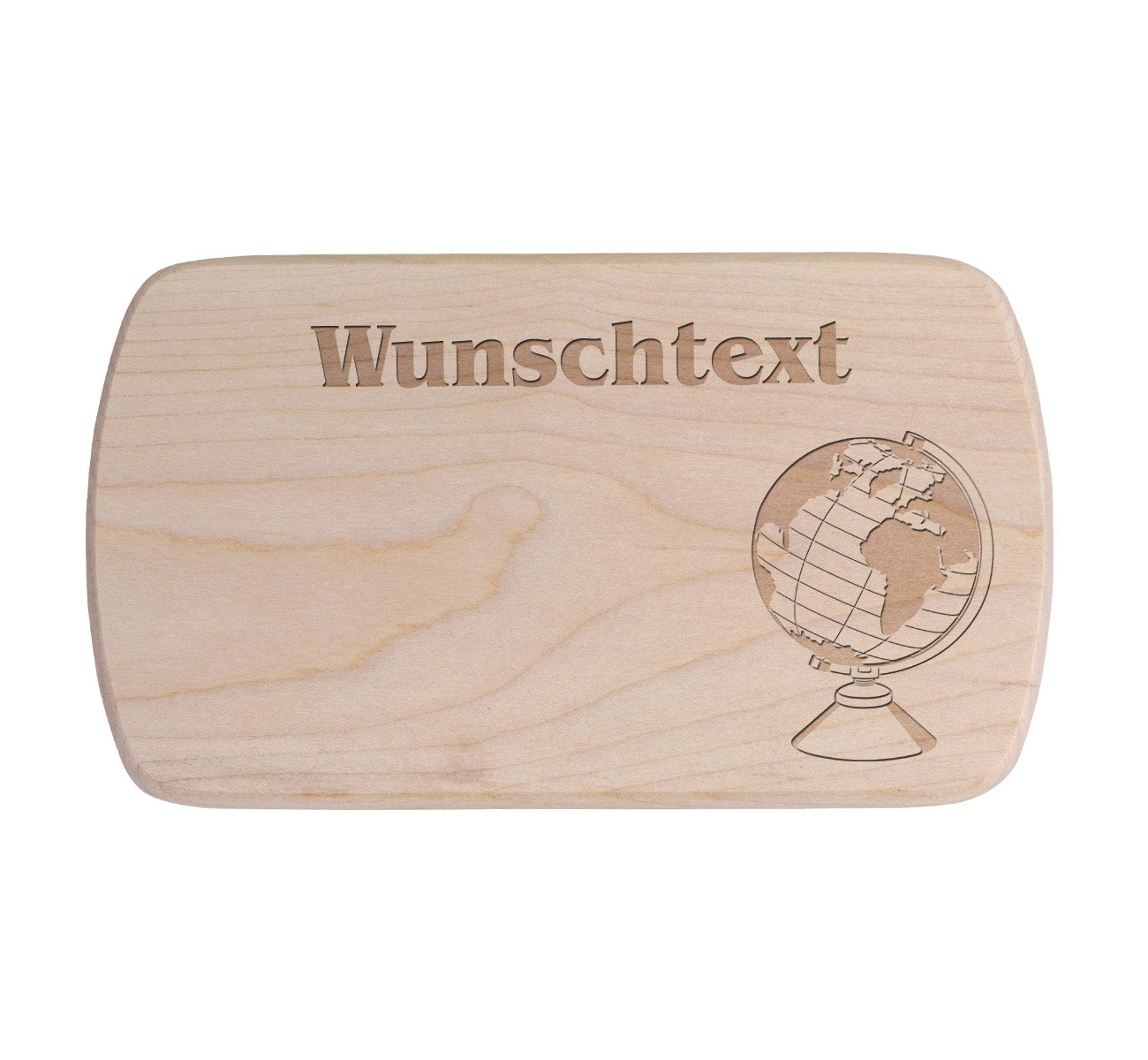 Ahorn Frühstücksbrettchen - Globus