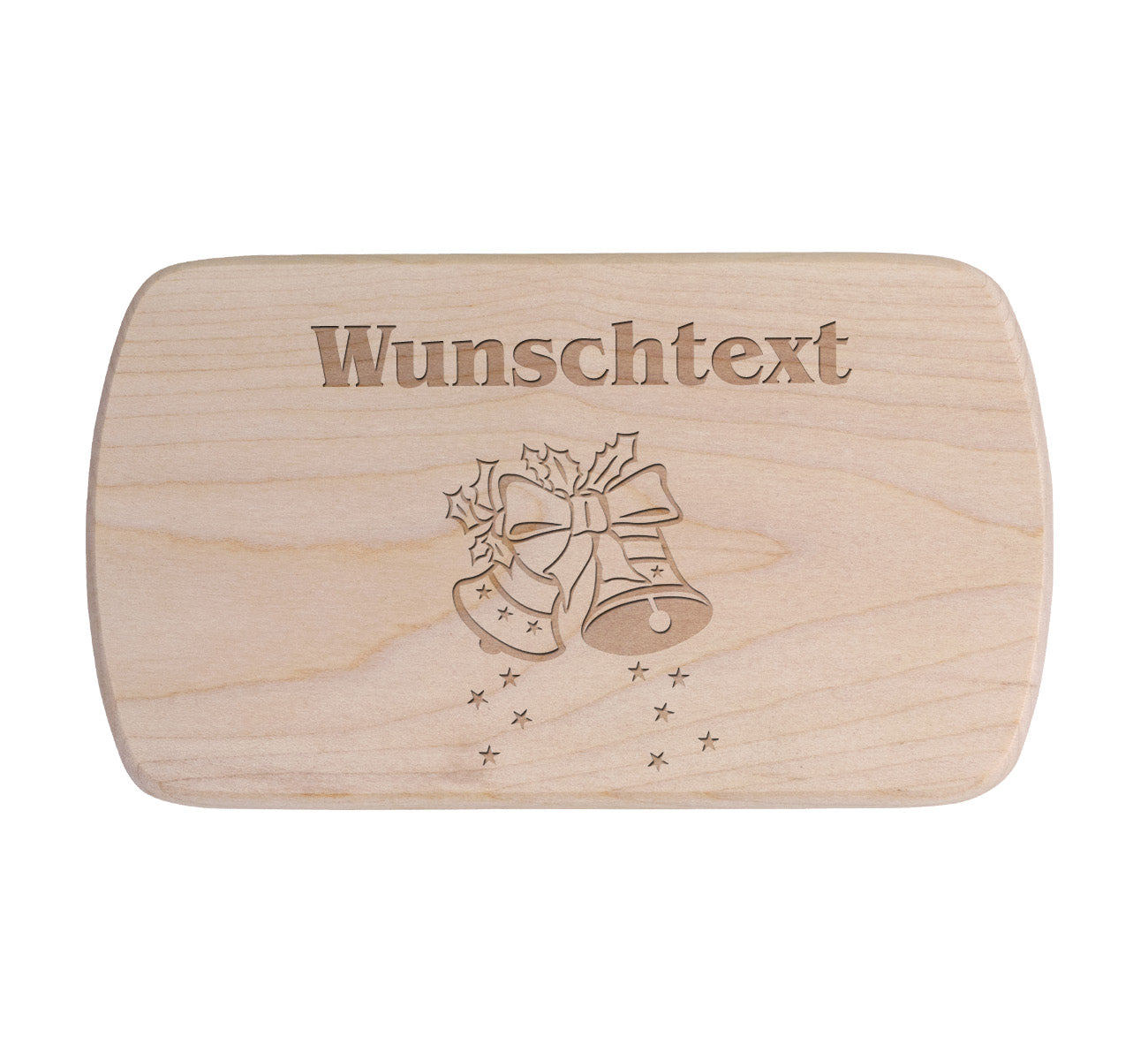 Ahorn Frühstücksbrettchen - Weihnachten - Glocken
