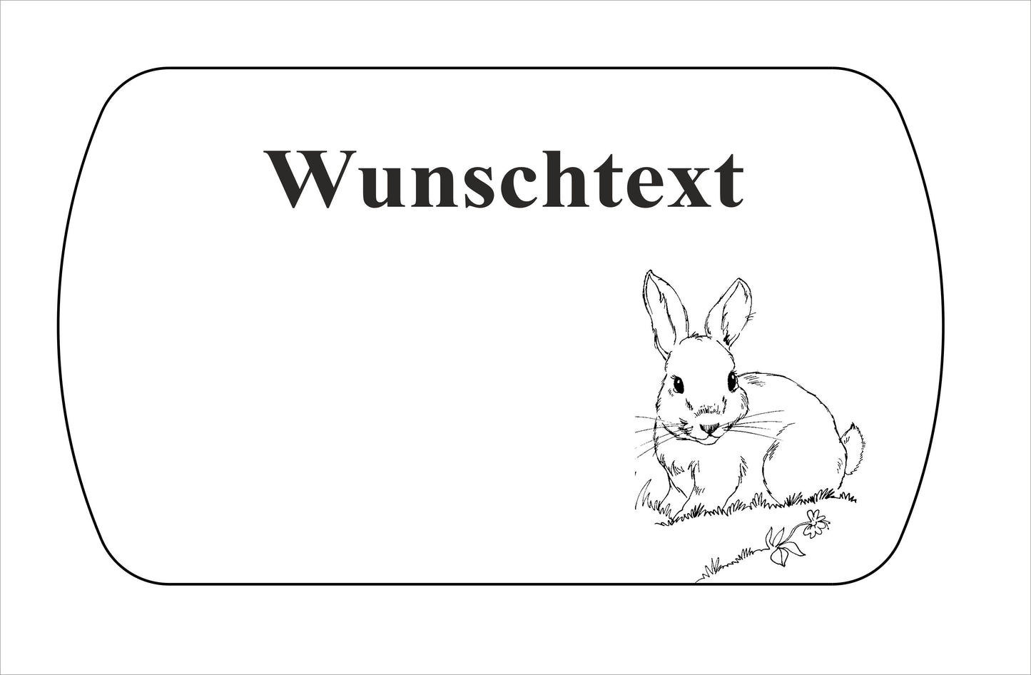 Ahorn Frühstücksbrettchen - Häschen