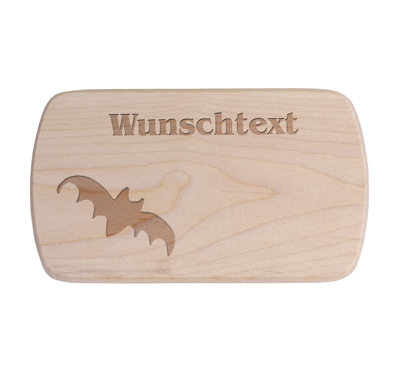Ahorn Frühstücksbrettchen - Halloween Fledermaus