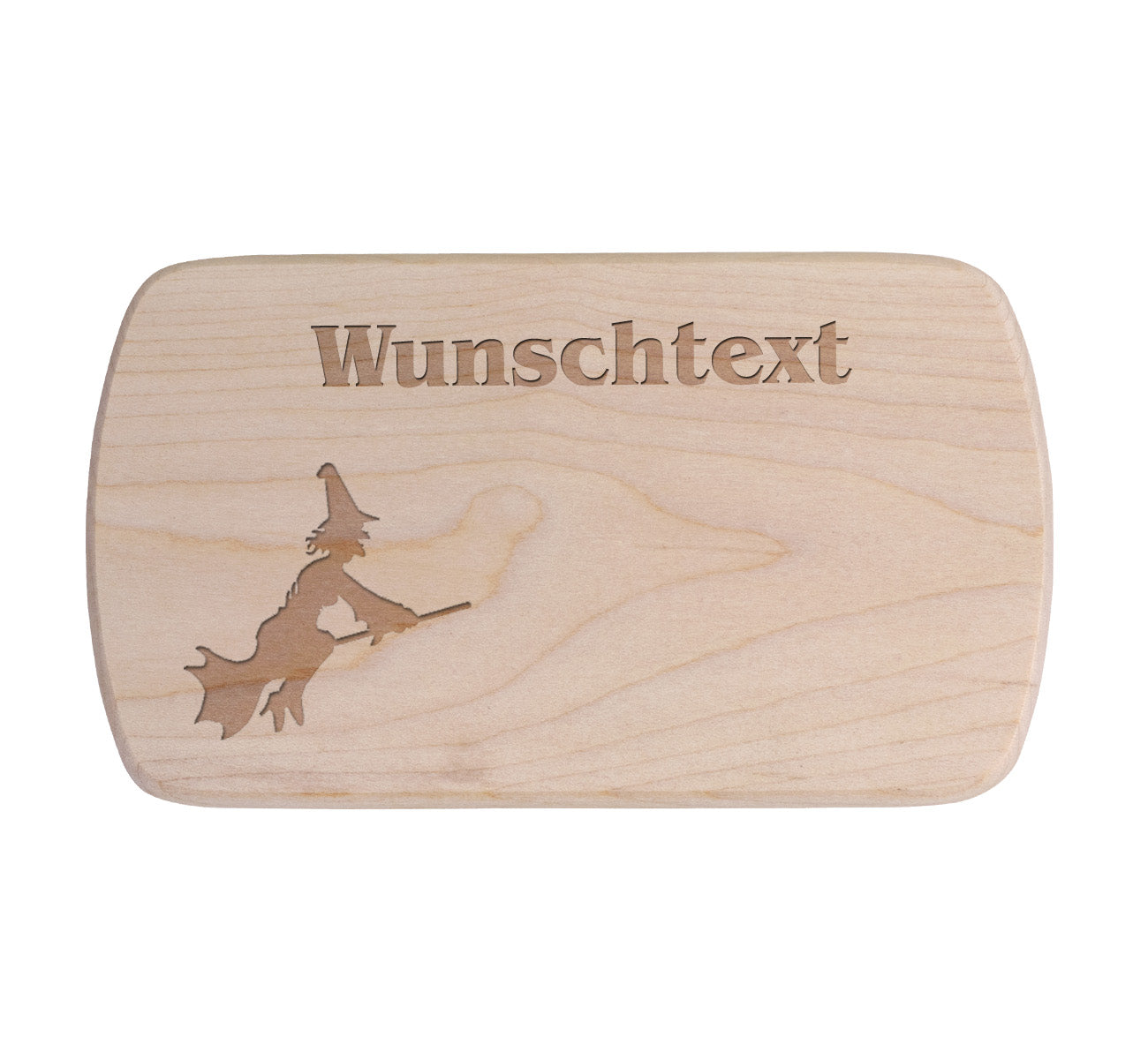 Ahorn Frühstücksbrettchen - Halloween Hexe