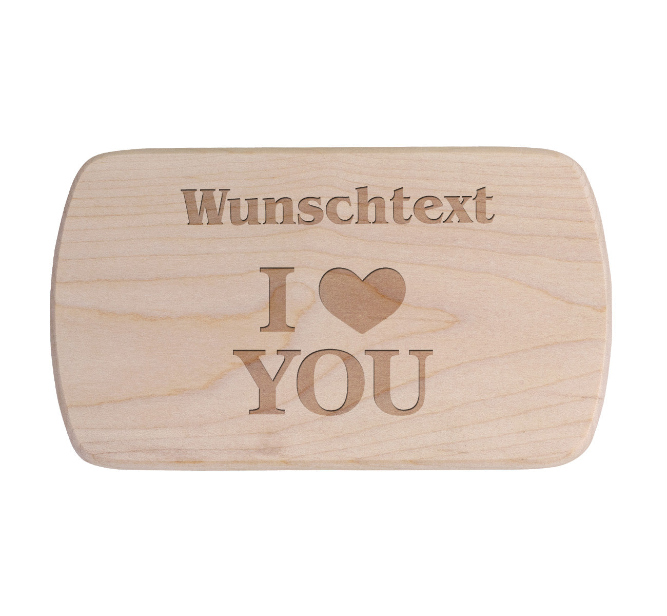 Ahorn Frühstücksbrettchen - Liebe - I love you