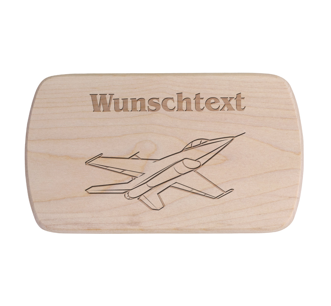 Ahorn Frühstücksbrettchen - Flugzeug - Kampfjet