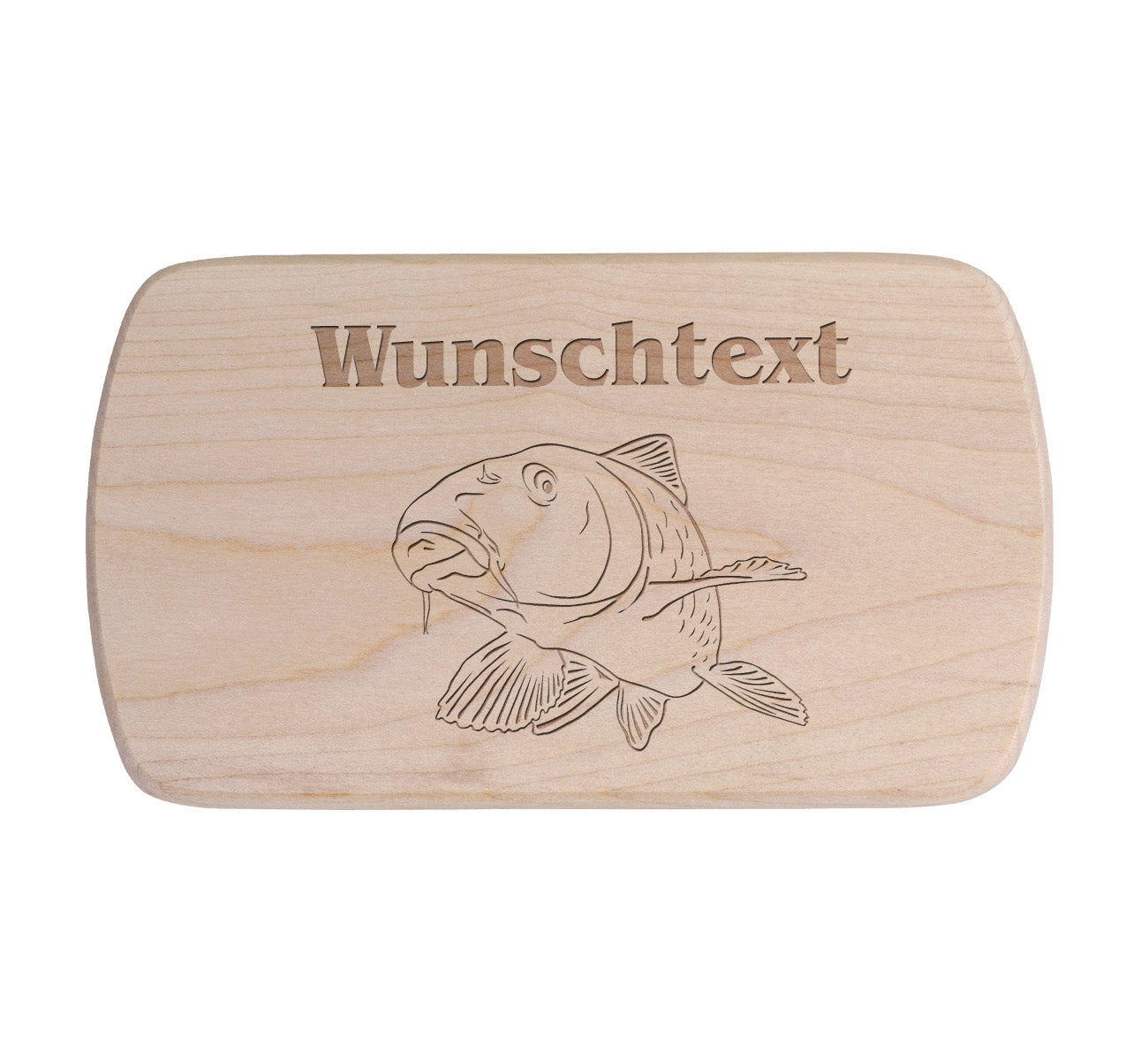Ahorn Frühstücksbrettchen - Fisch - Karpfen