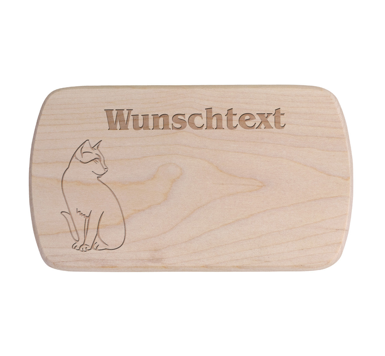 Ahorn Frühstücksbrettchen - Katze 1