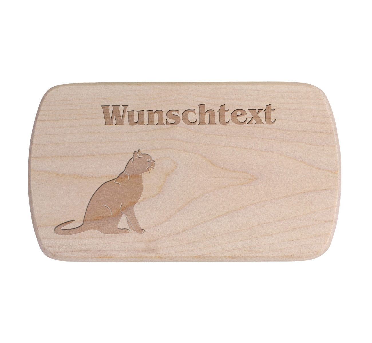 Ahorn Frühstücksbrettchen - Katze 2