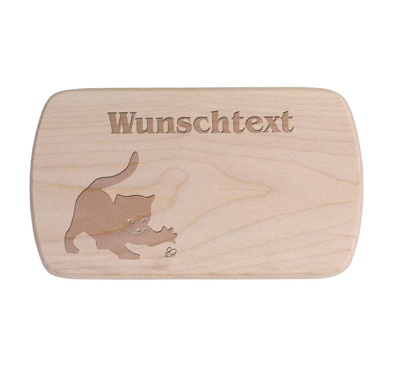 Ahorn Frühstücksbrettchen - Katze 4