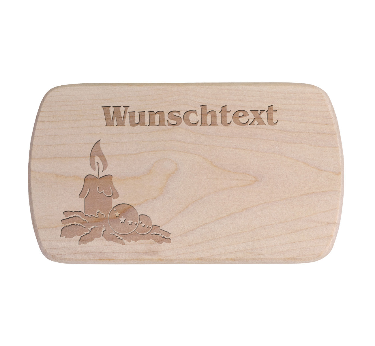 Ahorn Frühstücksbrettchen - Weihnachten - Kerze