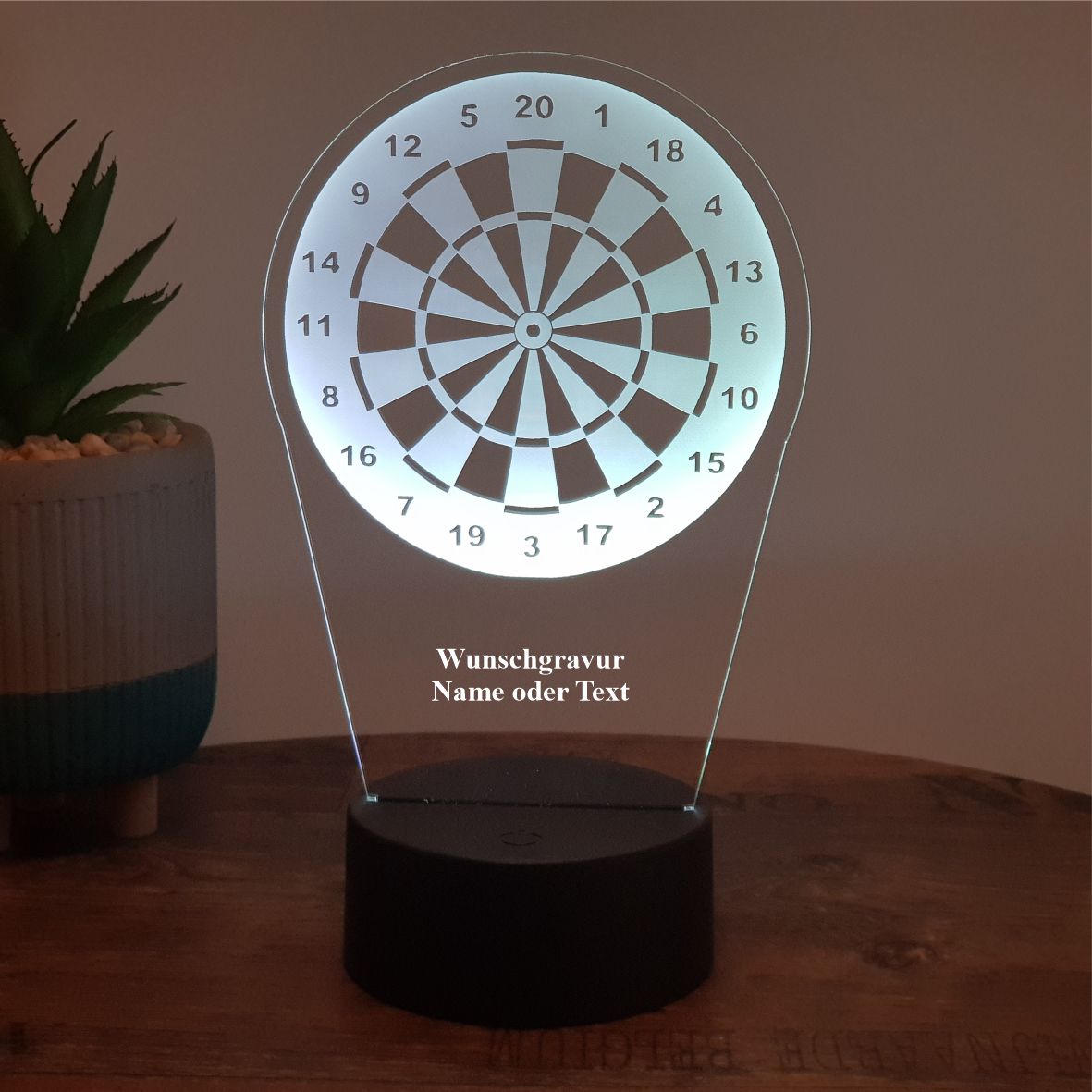 LED Lampe Dartscheibe