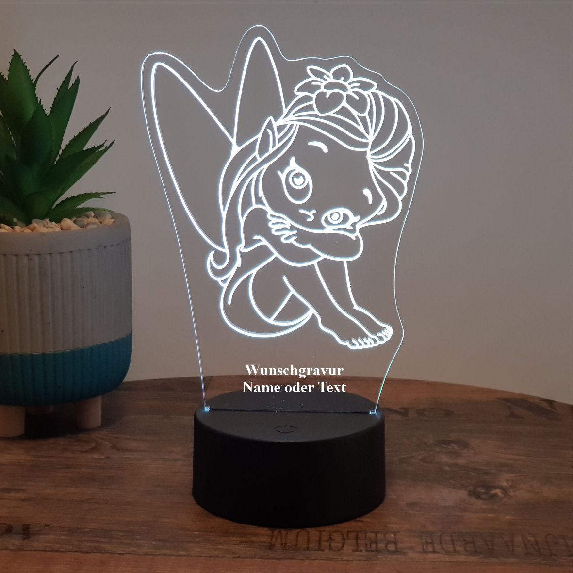 LED Lampe Fee sitzend