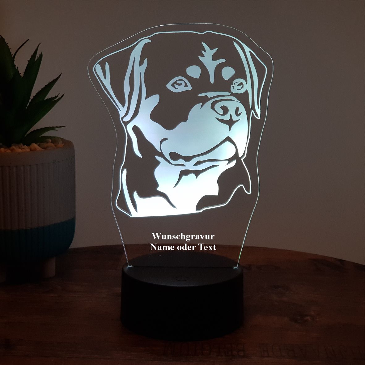 LED Lampe Hund Rottweiler