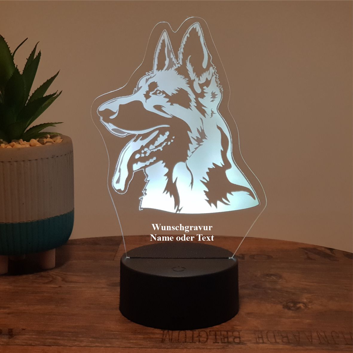 LED Lampe Schäferhund 1