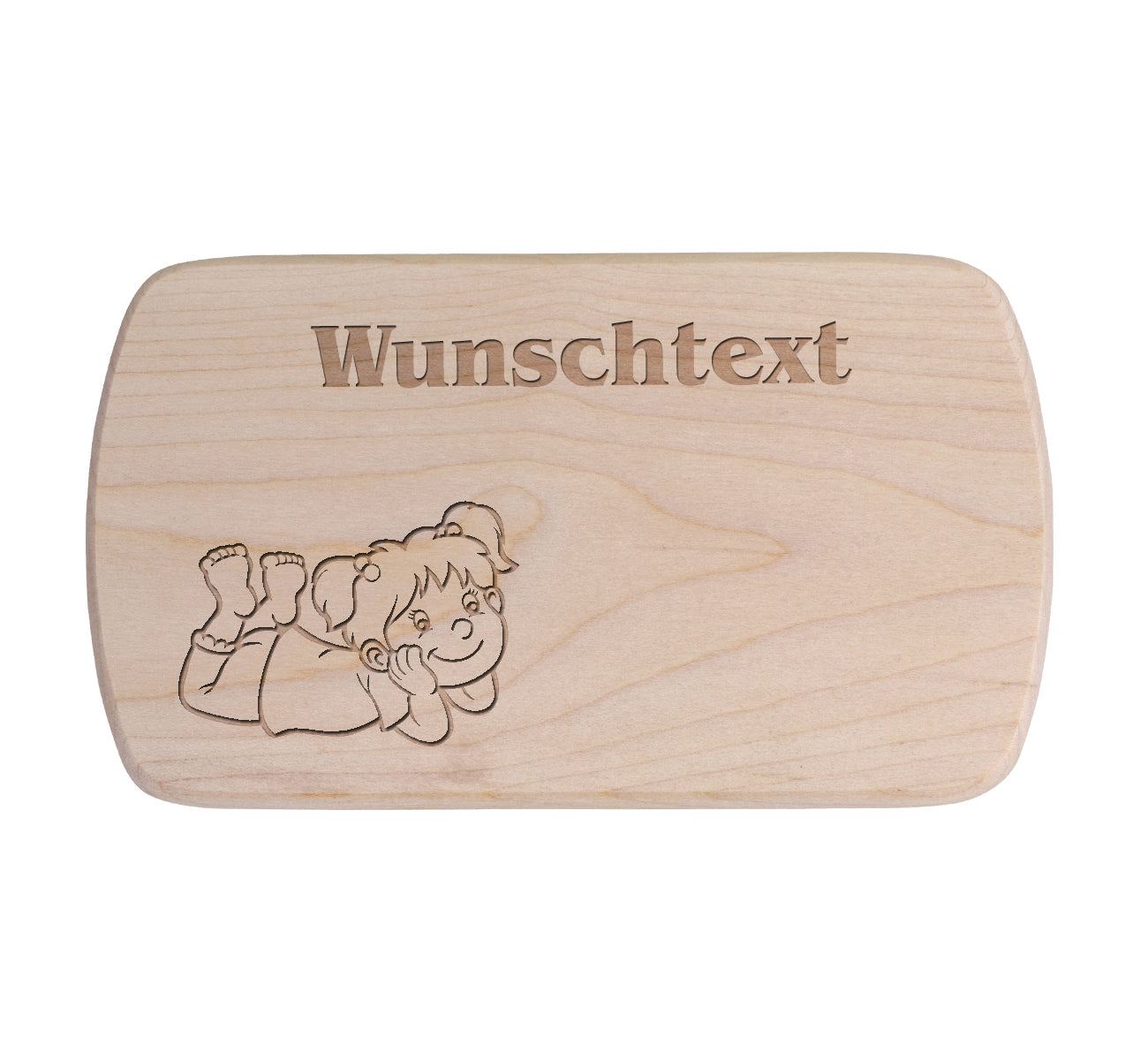 Ahorn Frühstücksbrettchen - Mädchen 1