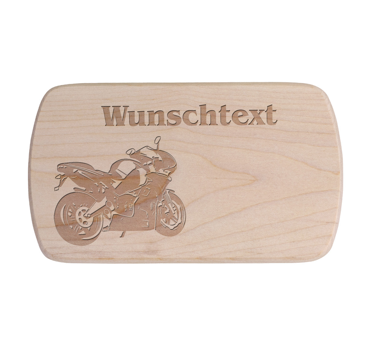 Ahorn Frühstücksbrettchen - Motorrad 1