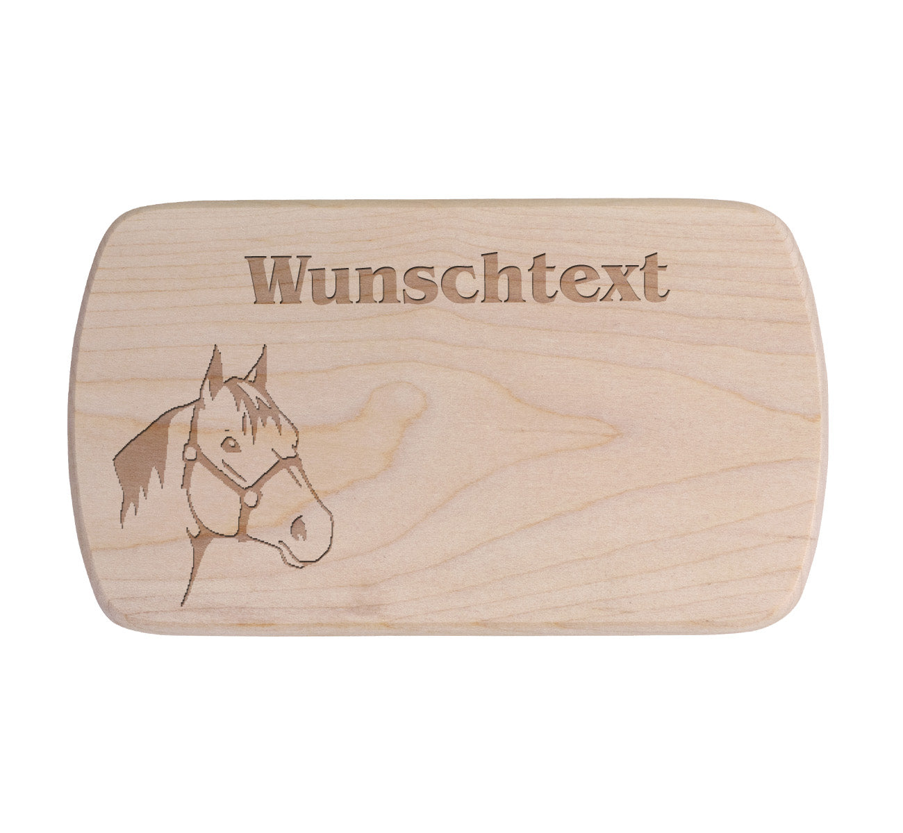 Ahorn Frühstücksbrettchen - Pferdekopf