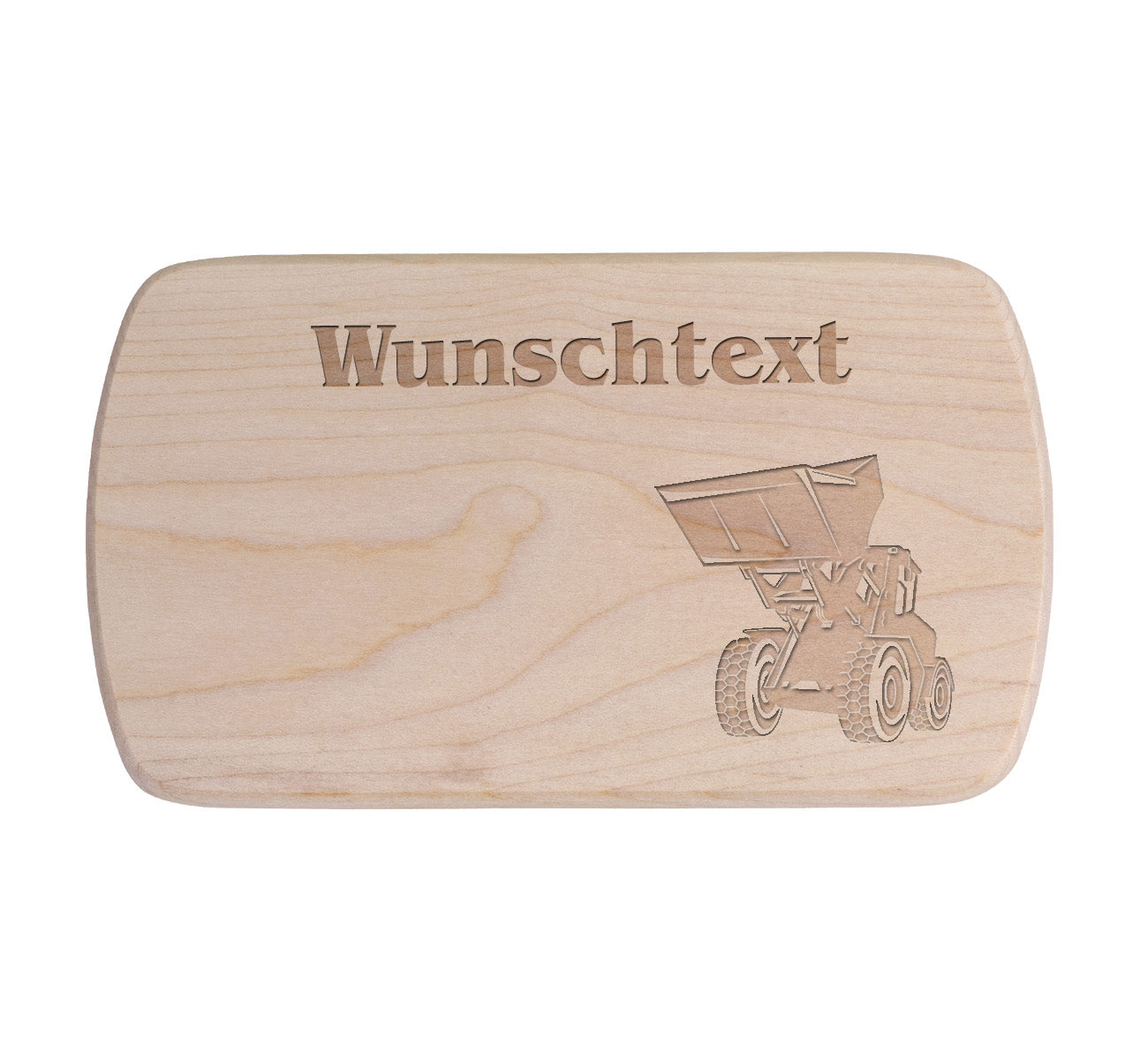 Ahorn Frühstücksbrettchen - Radlader 1